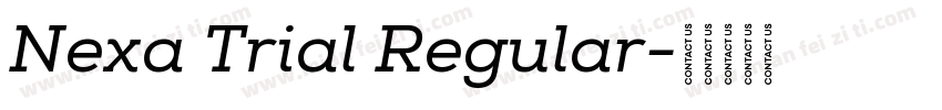 Nexa Trial Regular字体转换